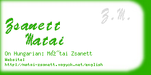 zsanett matai business card